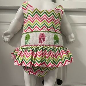Royal Child 2T smocked octopus bathing suit